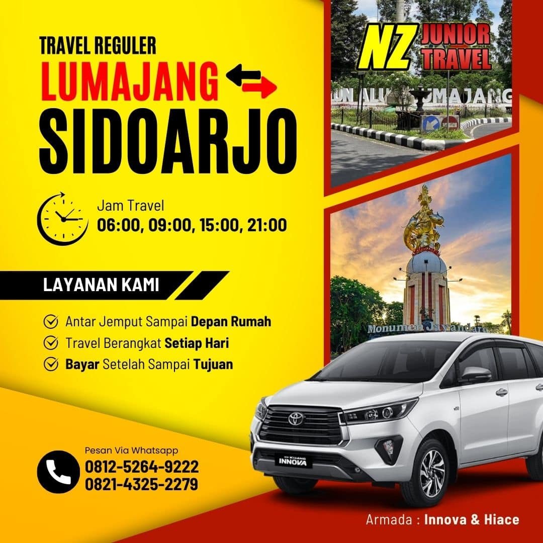 travel lumajang sidoarjo